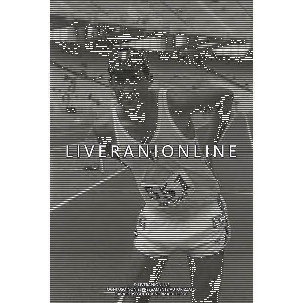 NEG-RETROSPETTIVA MAURIZIO DAMILANO ATLETA NELLA FOTO MAURIZIO DAMILANO AD ATENE AI CAMPIONATI EURPEI DI ATLETICA NELL\'ANNO 1982 AG ALDO LIVERANI SAS