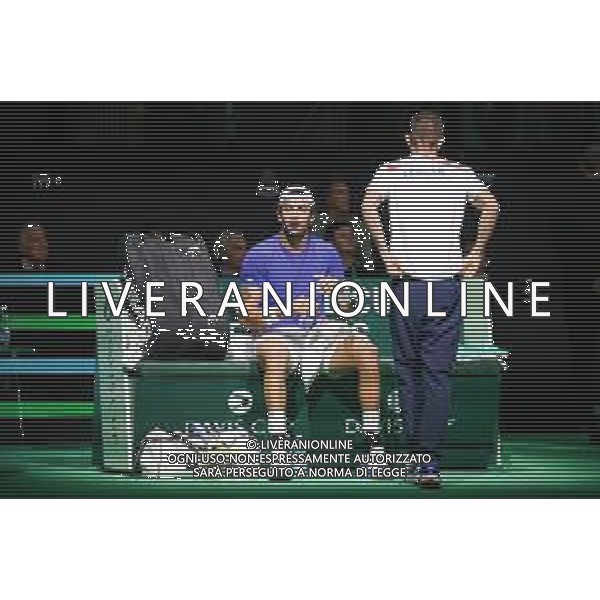 TVRCOR 19-11-2025 – 2025 Davis Cup Finals - Final Eight Bologna (BO) – SuperTennis Arena di BolognaFiere - Italia vs Austria nella foto Matteo Berrettini (ITA) e Filippo Volandri FOTO ROBERTA CORRADIN-AG ALDO LIVERANI SAS