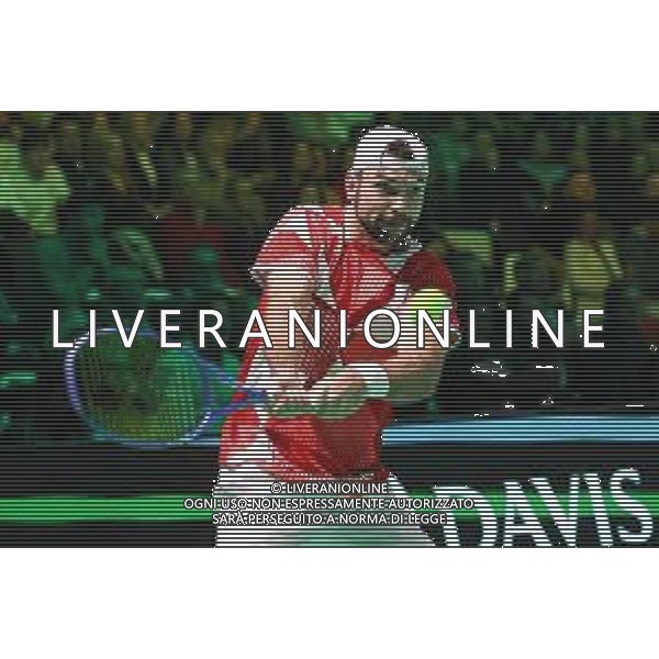 TVRCOR 19-11-2025 – 2025 Davis Cup Finals - Final Eight Bologna (BO) – SuperTennis Arena di BolognaFiere - Italia vs Austria nella foto Jurij Rodionov (AUT) FOTO ROBERTA CORRADIN-AG ALDO LIVERANI SAS