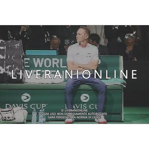 TVRCOR 19-11-2025 – 2025 Davis Cup Finals - Final Eight Bologna (BO) – SuperTennis Arena di BolognaFiere - Italia vs Austria nella foto Capitano Filippo Volandri (ITA) FOTO ROBERTA CORRADIN-AG ALDO LIVERANI SAS