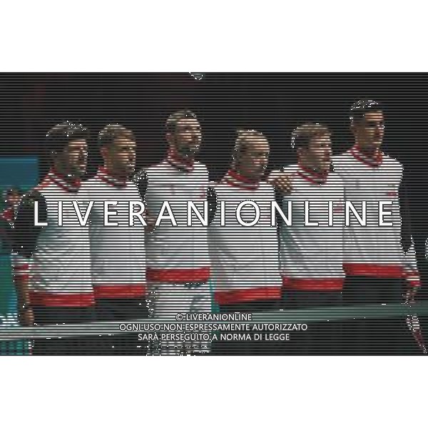 TVRCOR 19-11-2025 – 2025 Davis Cup Finals - Final Eight Bologna (BO) – SuperTennis Arena di BolognaFiere - Italia vs Austria nella foto inno Nazionale team Austria prima del match FOTO ROBERTA CORRADIN-AG ALDO LIVERANI SAS