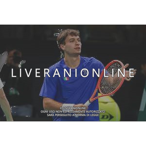 TVRCOR 19-11-2025 – 2025 Davis Cup Finals - Final Eight Bologna (BO) – SuperTennis Arena di BolognaFiere - Italia vs Austria nella foto esultanza Flavio Cobolli (ITA) FOTO ROBERTA CORRADIN-AG ALDO LIVERANI SAS