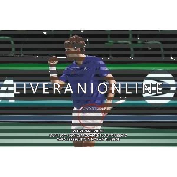 TVRCOR 19-11-2025 – 2025 Davis Cup Finals - Final Eight Bologna (BO) – SuperTennis Arena di BolognaFiere - Italia vs Austria nella foto esultanza Flavio Cobolli (ITA) FOTO ROBERTA CORRADIN-AG ALDO LIVERANI SAS