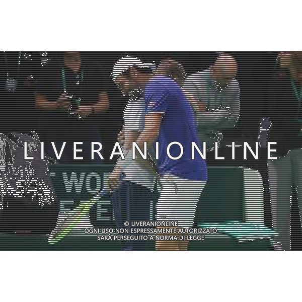 TVRCOR 19-11-2025 – 2025 Davis Cup Finals - Final Eight Bologna (BO) – SuperTennis Arena di BolognaFiere - Italia vs Austria nella foto esultanza e abbraccio tra Matteo Berrettini e il capitano Filippo Volandri FOTO ROBERTA CORRADIN-AG ALDO LIVERANI SAS