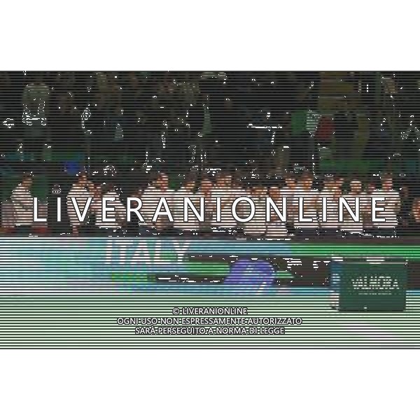 TVRCOR 19-11-2025 – 2025 Davis Cup Finals - Final Eight Bologna (BO) – SuperTennis Arena di BolognaFiere - Italia vs Austria nella foto esultanza Italia dopo la vittoria di Matteo Berrettini che porta l\'Italia in vantaggio FOTO ROBERTA CORRADIN-AG ALDO LIVERANI SAS