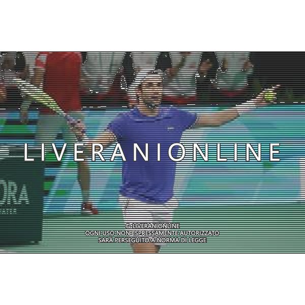 TVRCOR 19-11-2025 – 2025 Davis Cup Finals - Final Eight Bologna (BO) – SuperTennis Arena di BolognaFiere - Italia vs Austria nella foto esultanza Italia dopo la vittoria di Matteo Berrettini che porta l\'Italia in vantaggio FOTO ROBERTA CORRADIN-AG ALDO LIVERANI SAS