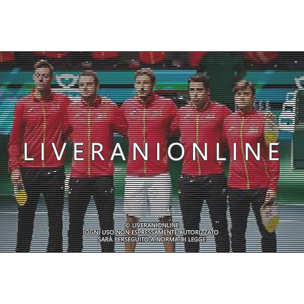 TVRCOR 20-11-2025 – 2025 Davis Cup Finals - Final Eight Bologna (BO) – SuperTennis Arena di BolognaFiere – Spagna vs Repubblica Ceca nella foto squadra convocati Spagna ©TVRCOR Roberta Corradin - AG ALDO LIVERANI SAS