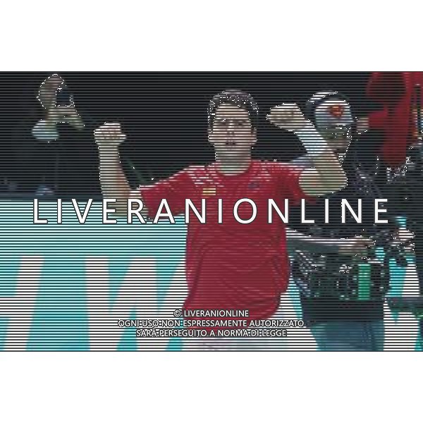 TVRCOR 20-11-2025 – 2025 Davis Cup Finals - Final Eight Bologna (BO) – SuperTennis Arena di BolognaFiere – Spagna vs Repubblica Ceca nella foto esultanza Jaume MUNAR (ESP) ©TVRCOR Roberta Corradin - AG ALDO LIVERANI SAS