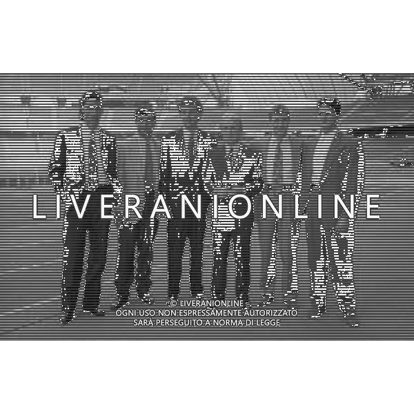 NEG- RETROSPETTIVA GIOVANNI TRAPATTONI ALLENATORE JUVENTUS CALCIO NELLA FOTO GIOVANNI TRAPATTONI NEL GIUGNO DELL’ANNO 1991 ALLA PRESENTAZIONE DEI NUOVI ACQUISTI: DINO BAGGIO, ANGELO PERUZZI, LAMBERTO PIOVANELLI, MASSIMO CARRERA E FABIO MARCHIORO AG ALDO LIVERANI SAS