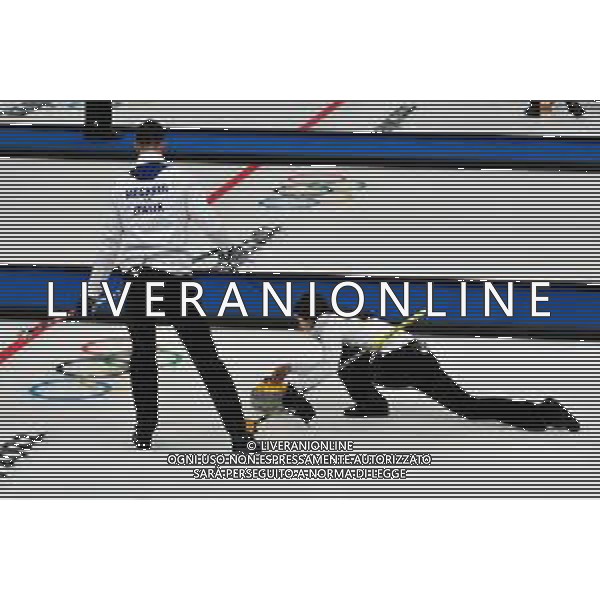 TVPG Olimpiadi invernali Bejing2022 nella foto ella foto Amos Mosaner e Stefania Costantini nella finale olimpica Curling nel doppio misto 4/20-02-2022 Pechino (Cina) foto pasquale golia-ag aldo liverani sas