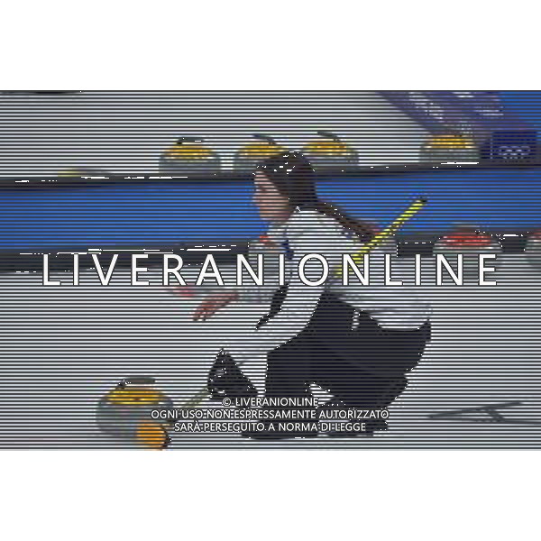 TVPG Olimpiadi invernali Bejing2022 nella fotoella foto Stefania Costantini ella finale olimpica Curling nel doppio misto 4/20-02-2022 Pechino (Cina) n foto pasquale golia-ag aldo liverani sas