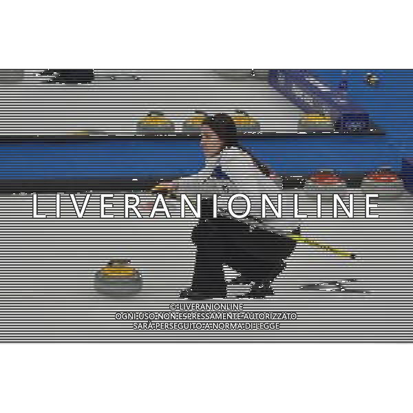 TVPG Olimpiadi invernali Bejing2022 nella foto ella foto Stefania Costantini nella finale olimpica Curling nel doppio misto 4/20-02-2022 Pechino (Cina) foto pasquale golia-ag aldo liverani sas