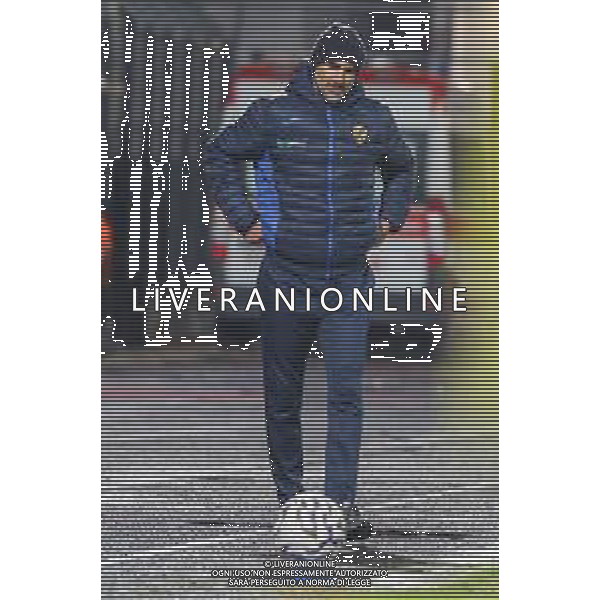 TVRCOR – Pro Patria vs Pergolettese – Serie C 15a giornata Campionato Calcio Serie C Lega Pro Busto Arsizio (VA) 21-11-2025 Stadio Carlo Speroni nella foto allenatore Pergolettese Giacomo Curioni foto roberta corradin-ag aldo liverani sas