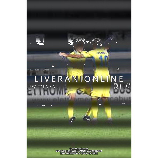 TVRCOR – Pro Patria vs Pergolettese – Serie C 15a giornata Campionato Calcio Serie C Lega Pro Busto Arsizio (VA) 21-11-2025 Stadio Carlo Speroni nella foto esultanza goal Niccolo Corti (Pergolettese) foto roberta corradin-ag aldo liverani sas