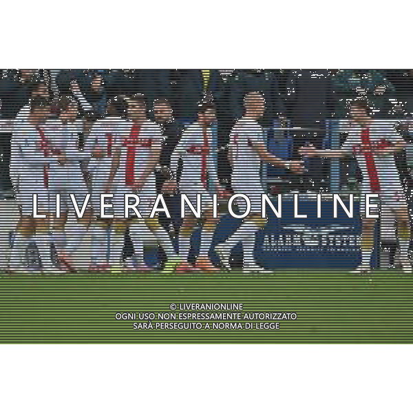 22-11-2025. Cagliari calcio-Genoa F.C: calcio, 12° giornta serie A 2025/2026, campionato calcio Italia, stadio Unipol Domus Cagliari. Foto Salvatore Moi/Agenzia Aldo Liverani s.as. Nella foto: Gol Genoa in trasferta contro Cagliari allo stadio Unipol Domus. Segna: Vitinha Genoa ©MOI SALVATORE - AGENZIA ALDO LIVERANI SAS