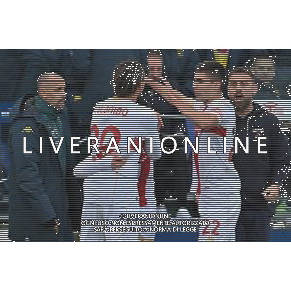 22-11-2025. Cagliari calcio-Genoa F.C: calcio, 12° giornta serie A 2025/2026, campionato calcio Italia, stadio Unipol Domus Cagliari. Foto Salvatore Moi/Agenzia Aldo Liverani s.as. Nella foto: Gol Genoa in trasferta contro Cagliari allo stadio Unipol Domus. Segna: Vitinha Genoa ©MOI SALVATORE - AGENZIA ALDO LIVERANI SAS