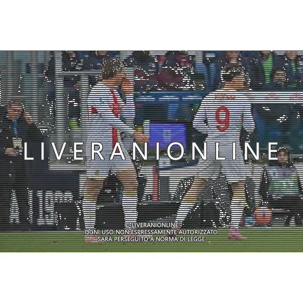 22-11-2025. Cagliari calcio-Genoa F.C: calcio, 12° giornta serie A 2025/2026, campionato calcio Italia, stadio Unipol Domus Cagliari. Foto Salvatore Moi/Agenzia Aldo Liverani s.as. Nella foto: Gol Genoa in trasferta contro Cagliari allo stadio Unipol Domus. Segna: Vitinha Genoa ©MOI SALVATORE - AGENZIA ALDO LIVERANI SAS