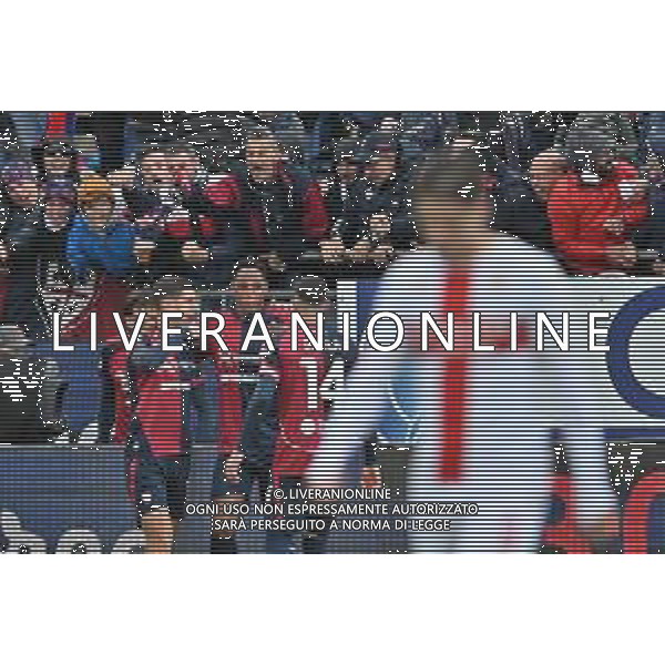 22-11-2025. Cagliari calcio-Genoa F.C: calcio, 12° giornta serie A 2025/2026, campionato calcio Italia, stadio Unipol Domus Cagliari. Foto Salvatore Moi/Agenzia Aldo Liverani s.as. Nella foto: Gol Cagliari in casa allo stadio Unipol Domus contro Sassuolo. Segna: Gennaro Borrelli Cagliari ©MOI SALVATORE - AGENZIA ALDO LIVERANI SAS