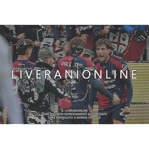 22-11-2025. Cagliari calcio-Genoa F.C: calcio, 12° giornta serie A 2025/2026, campionato calcio Italia, stadio Unipol Domus Cagliari. Foto Salvatore Moi/Agenzia Aldo Liverani s.as. Nella foto: Gol Cagliari in casa allo stadio Unipol Domus contro Sassuolo. Segna: Gennaro Borrelli Cagliari ©MOI SALVATORE - AGENZIA ALDO LIVERANI SAS