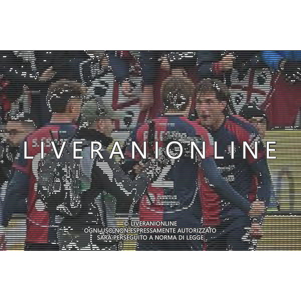 22-11-2025. Cagliari calcio-Genoa F.C: calcio, 12° giornta serie A 2025/2026, campionato calcio Italia, stadio Unipol Domus Cagliari. Foto Salvatore Moi/Agenzia Aldo Liverani s.as. Nella foto: Gol Cagliari in casa allo stadio Unipol Domus contro Sassuolo. Segna: Gennaro Borrelli Cagliari ©MOI SALVATORE - AGENZIA ALDO LIVERANI SAS