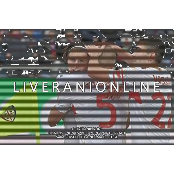 22-11-2025. Cagliari calcio-Genoa F.C: calcio, 12° giornta serie A 2025/2026, campionato calcio Italia, stadio Unipol Domus Cagliari. Foto Salvatore Moi/Agenzia Aldo Liverani s.as. Nella foto: Gol Genoa in trasferta contro Cagliari allo stadio Unipol Domus. Segna: Leo Ostigard Genoa ©MOI SALVATORE - AGENZIA ALDO LIVERANI SAS