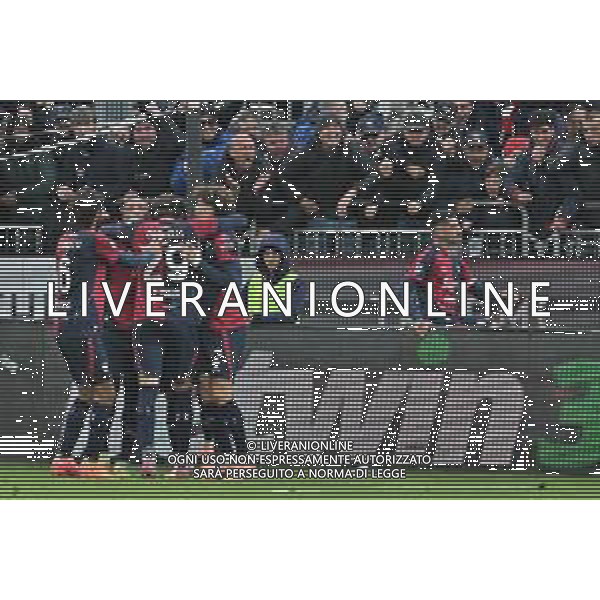 22-11-2025. Cagliari calcio-Genoa F.C: calcio, 12° giornta serie A 2025/2026, campionato calcio Italia, stadio Unipol Domus Cagliari. Foto Salvatore Moi/Agenzia Aldo Liverani s.as. Nella foto: Gol Cagliari in casa allo stadio Unipol Domus contro Genoa. Segna: Sebastiano Esposito Cagliari ©MOI SALVATORE - AGENZIA ALDO LIVERANI SAS