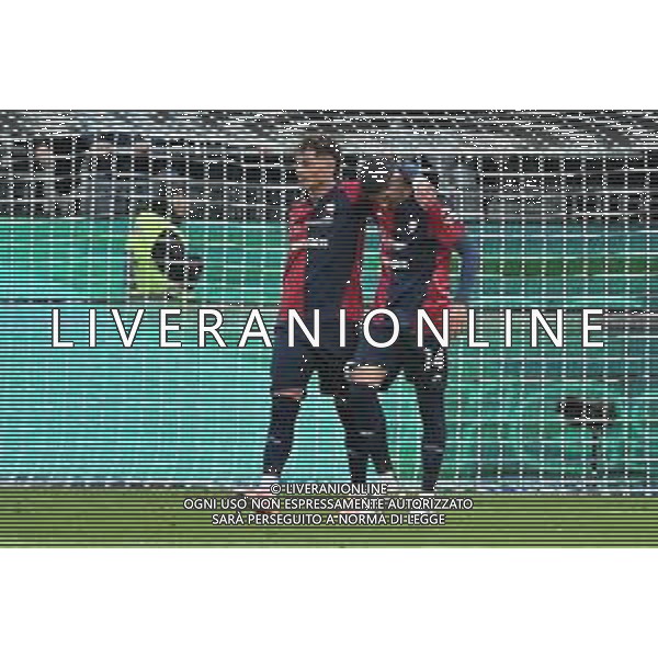 22-11-2025. Cagliari calcio-Genoa F.C: calcio, 12° giornta serie A 2025/2026, campionato calcio Italia, stadio Unipol Domus Cagliari. Foto Salvatore Moi/Agenzia Aldo Liverani s.as. Nella foto: Gol Cagliari in casa allo stadio Unipol Domus contro Genoa. Segna: Sebastiano Esposito Cagliari ©MOI SALVATORE - AGENZIA ALDO LIVERANI SAS