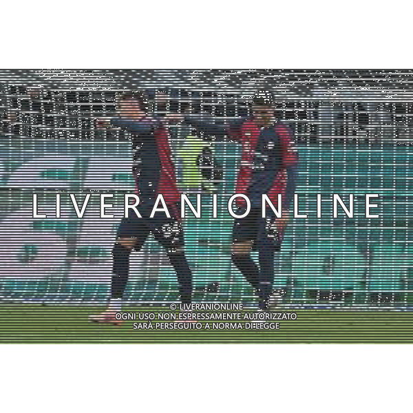 22-11-2025. Cagliari calcio-Genoa F.C: calcio, 12° giornta serie A 2025/2026, campionato calcio Italia, stadio Unipol Domus Cagliari. Foto Salvatore Moi/Agenzia Aldo Liverani s.as. Nella foto: Gol Cagliari in casa allo stadio Unipol Domus contro Genoa. Segna: Sebastiano Esposito Cagliari ©MOI SALVATORE - AGENZIA ALDO LIVERANI SAS