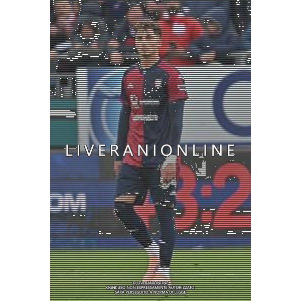 22-11-2025. Cagliari calcio-Genoa F.C: calcio, 12° giornta serie A 2025/2026, campionato calcio Italia, stadio Unipol Domus Cagliari. Foto Salvatore Moi/Agenzia Aldo Liverani s.as. Nella foto: Gol Cagliari in casa allo stadio Unipol Domus contro Genoa. Segna: Sebastiano Esposito Cagliari ©MOI SALVATORE - AGENZIA ALDO LIVERANI SAS