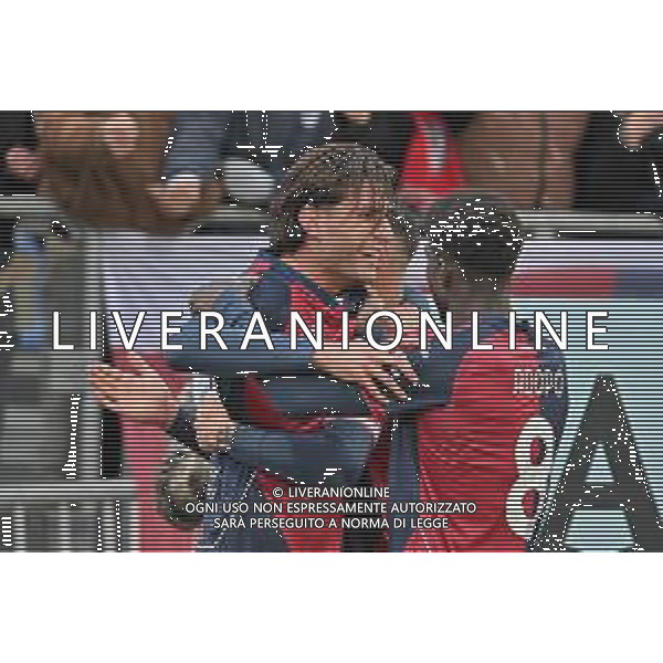 22-11-2025. Cagliari calcio-Genoa F.C: calcio, 12° giornta serie A 2025/2026, campionato calcio Italia, stadio Unipol Domus Cagliari. Foto Salvatore Moi/Agenzia Aldo Liverani s.as. Nella foto: Gol Cagliari in casa allo stadio Unipol Domus contro Genoa. Segna: Gennaro Borrelli Cagliari ©MOI SALVATORE - AGENZIA ALDO LIVERANI SAS