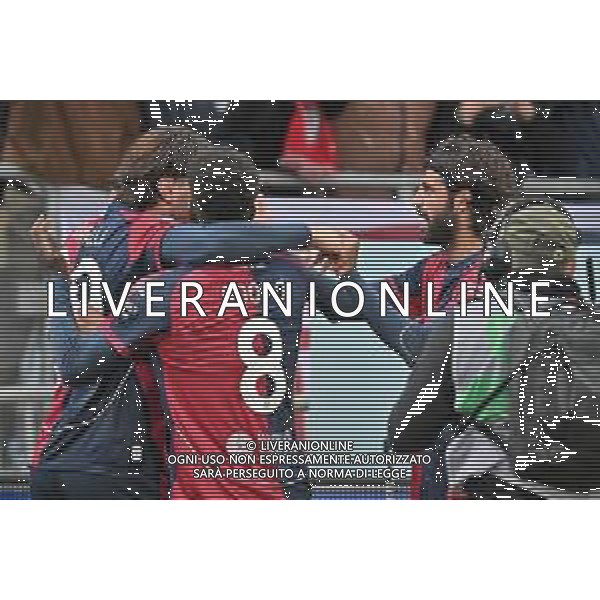 22-11-2025. Cagliari calcio-Genoa F.C: calcio, 12° giornta serie A 2025/2026, campionato calcio Italia, stadio Unipol Domus Cagliari. Foto Salvatore Moi/Agenzia Aldo Liverani s.as. Nella foto: Gol Cagliari in casa allo stadio Unipol Domus contro Genoa. Segna: Gennaro Borrelli Cagliari ©MOI SALVATORE - AGENZIA ALDO LIVERANI SAS