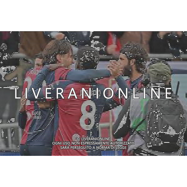 22-11-2025. Cagliari calcio-Genoa F.C: calcio, 12° giornta serie A 2025/2026, campionato calcio Italia, stadio Unipol Domus Cagliari. Foto Salvatore Moi/Agenzia Aldo Liverani s.as. Nella foto: Gol Cagliari in casa allo stadio Unipol Domus contro Genoa. Segna: Gennaro Borrelli Cagliari ©MOI SALVATORE - AGENZIA ALDO LIVERANI SAS