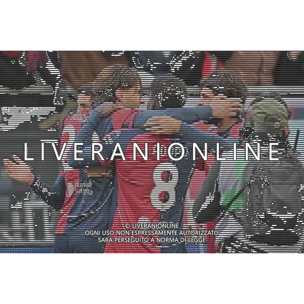 22-11-2025. Cagliari calcio-Genoa F.C: calcio, 12° giornta serie A 2025/2026, campionato calcio Italia, stadio Unipol Domus Cagliari. Foto Salvatore Moi/Agenzia Aldo Liverani s.as. Nella foto: Gol Cagliari in casa allo stadio Unipol Domus contro Genoa. Segna: Gennaro Borrelli Cagliari ©MOI SALVATORE - AGENZIA ALDO LIVERANI SAS