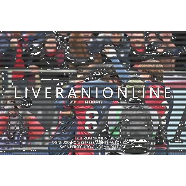 22-11-2025. Cagliari calcio-Genoa F.C: calcio, 12° giornta serie A 2025/2026, campionato calcio Italia, stadio Unipol Domus Cagliari. Foto Salvatore Moi/Agenzia Aldo Liverani s.as. Nella foto: Gol Cagliari in casa allo stadio Unipol Domus contro Genoa. Segna: Gennaro Borrelli Cagliari ©MOI SALVATORE - AGENZIA ALDO LIVERANI SAS