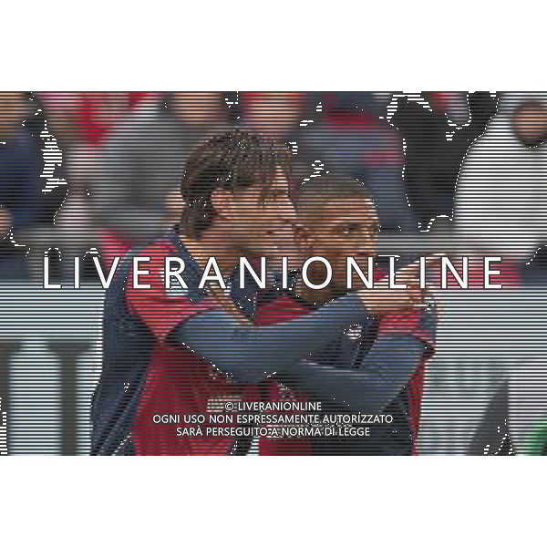 22-11-2025. Cagliari calcio-Genoa F.C: calcio, 12° giornta serie A 2025/2026, campionato calcio Italia, stadio Unipol Domus Cagliari. Foto Salvatore Moi/Agenzia Aldo Liverani s.as. Nella foto: Gol Cagliari in casa allo stadio Unipol Domus contro Genoa. Segna: Gennaro Borrelli Cagliari ©MOI SALVATORE - AGENZIA ALDO LIVERANI SAS