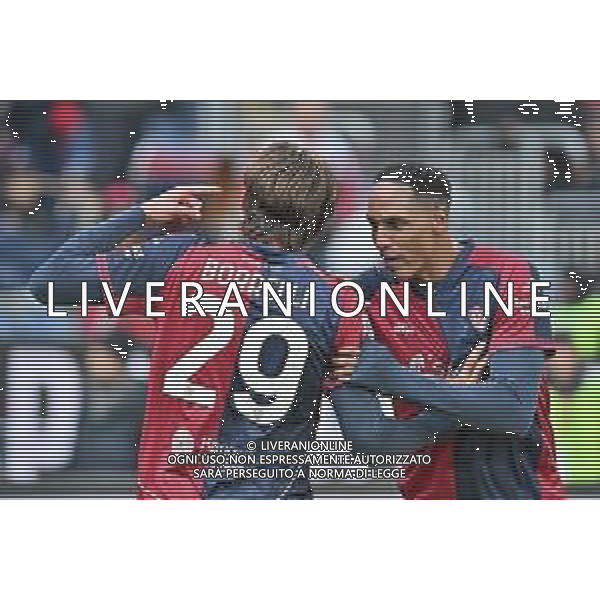 22-11-2025. Cagliari calcio-Genoa F.C: calcio, 12° giornta serie A 2025/2026, campionato calcio Italia, stadio Unipol Domus Cagliari. Foto Salvatore Moi/Agenzia Aldo Liverani s.as. Nella foto: Gol Cagliari in casa allo stadio Unipol Domus contro Genoa. Segna: Gennaro Borrelli Cagliari ©MOI SALVATORE - AGENZIA ALDO LIVERANI SAS