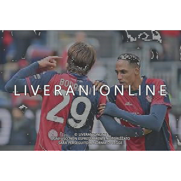 22-11-2025. Cagliari calcio-Genoa F.C: calcio, 12° giornta serie A 2025/2026, campionato calcio Italia, stadio Unipol Domus Cagliari. Foto Salvatore Moi/Agenzia Aldo Liverani s.as. Nella foto: Gol Cagliari in casa allo stadio Unipol Domus contro Genoa. Segna: Gennaro Borrelli Cagliari ©MOI SALVATORE - AGENZIA ALDO LIVERANI SAS