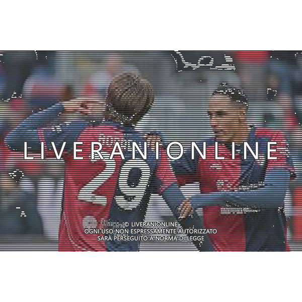 22-11-2025. Cagliari calcio-Genoa F.C: calcio, 12° giornta serie A 2025/2026, campionato calcio Italia, stadio Unipol Domus Cagliari. Foto Salvatore Moi/Agenzia Aldo Liverani s.as. Nella foto: Gol Cagliari in casa allo stadio Unipol Domus contro Genoa. Segna: Gennaro Borrelli Cagliari ©MOI SALVATORE - AGENZIA ALDO LIVERANI SAS