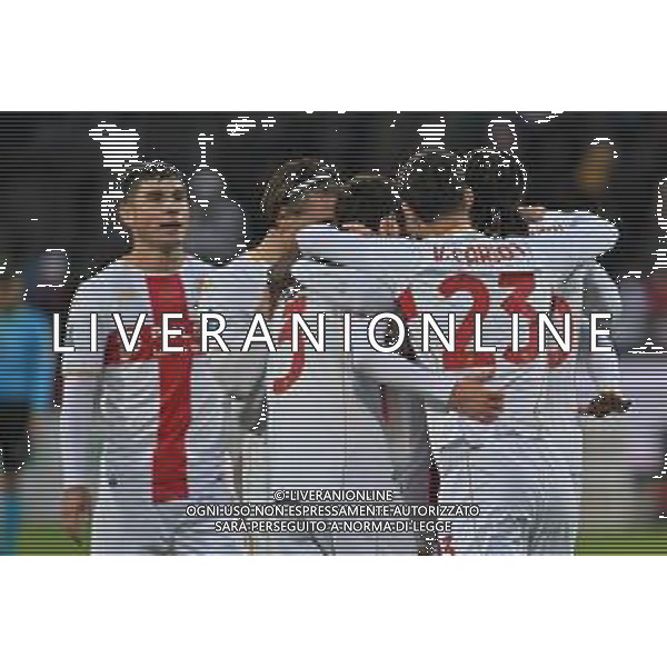 22-11-2025. Cagliari calcio-Genoa F.C: calcio, 12° giornta serie A 2025/2026, campionato calcio Italia, stadio Unipol Domus Cagliari. Foto Salvatore Moi/Agenzia Aldo Liverani s.as. Nella foto: Gol Cagliari in casa allo stadio Unipol Domus contro Genoa. Segna: Aaron Martin Genoa ©MOI SALVATORE - AGENZIA ALDO LIVERANI SAS