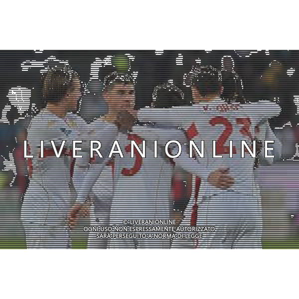 22-11-2025. Cagliari calcio-Genoa F.C: calcio, 12° giornta serie A 2025/2026, campionato calcio Italia, stadio Unipol Domus Cagliari. Foto Salvatore Moi/Agenzia Aldo Liverani s.as. Nella foto: Gol Cagliari in casa allo stadio Unipol Domus contro Genoa. Segna: Aaron Martin Genoa ©MOI SALVATORE - AGENZIA ALDO LIVERANI SAS