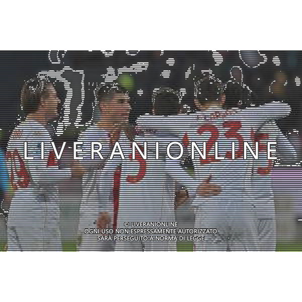 22-11-2025. Cagliari calcio-Genoa F.C: calcio, 12° giornta serie A 2025/2026, campionato calcio Italia, stadio Unipol Domus Cagliari. Foto Salvatore Moi/Agenzia Aldo Liverani s.as. Nella foto: Gol Cagliari in casa allo stadio Unipol Domus contro Genoa. Segna: Aaron Martin Genoa ©MOI SALVATORE - AGENZIA ALDO LIVERANI SAS