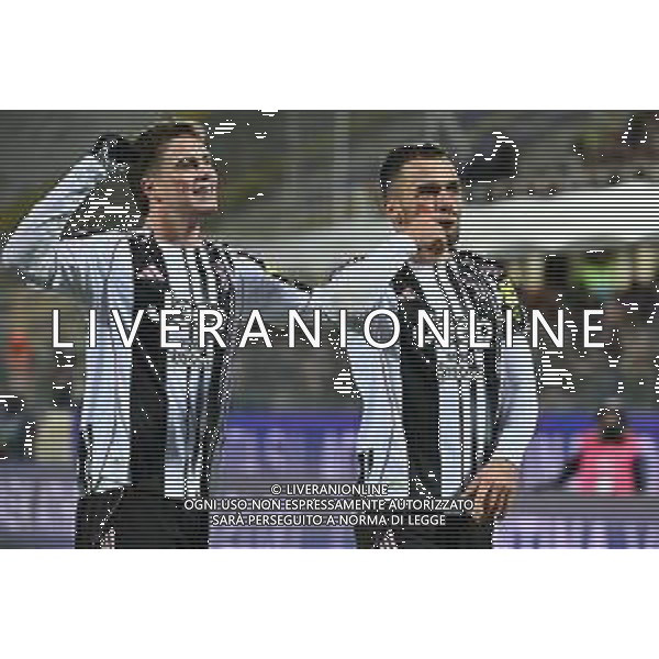 TVRG Fiorentina vs Juventus nella foto Kenan Yildiz (Juventus) e Filip Kostic (Juventus) esultanza dopo il gol dell\'1 a 0 Firenze 22-11-2025 Stadio Artemio Franchi Fiorentina vs Juventus Campionato Serie A Enilive - 12a giornata foto Roberto Garavaglia/Agenzia Aldo Liverani sas