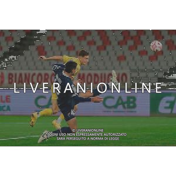 TVEM November 22, 2025 Bari, Italy - SSC Bari vs Frosinone Calcio - Italian Soccer Serie B 2025/2026 - San Nicola Stadium. In the pic: Antonio Raimondo of Frosinone Calcio scores a goal of 0-1 ©TVEM Emmanuele Mastrodonato - AGENZIA ALDO LIVERANI SAS