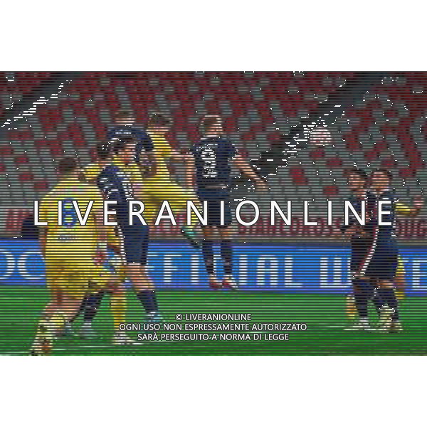 TVEM November 22, 2025 Bari, Italy - SSC Bari vs Frosinone Calcio - Italian Soccer Serie B 2025/2026 - San Nicola Stadium. In the pic: Gabriele Bracaglia of Frosinone Calcio scores a goal of 1-2 ©TVEM Emmanuele Mastrodonato - AGENZIA ALDO LIVERANI SAS