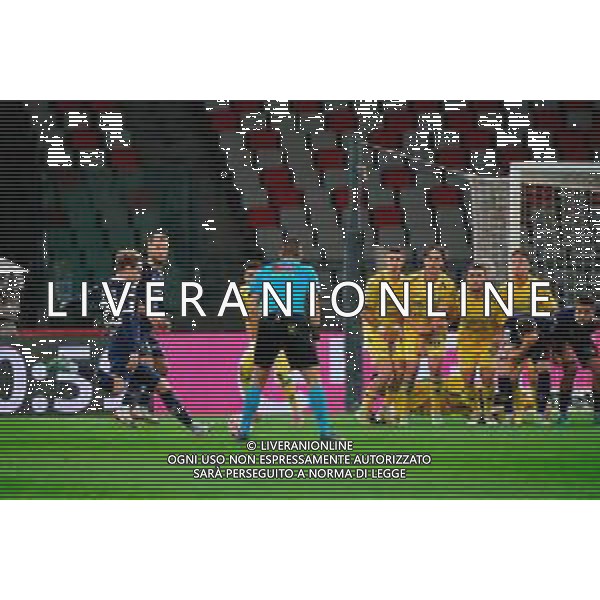 TVEM November 22, 2025 Bari, Italy - SSC Bari vs Frosinone Calcio - Italian Soccer Serie B 2025/2026 - San Nicola Stadium. In the pic: Matthias Verreth of SSC Bari scores a goal of 1-1 ©TVEM Emmanuele Mastrodonato - AGENZIA ALDO LIVERANI SAS