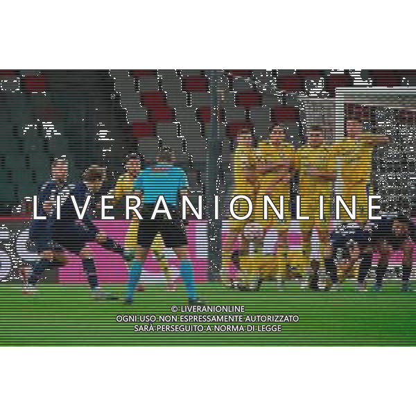 TVEM November 22, 2025 Bari, Italy - SSC Bari vs Frosinone Calcio - Italian Soccer Serie B 2025/2026 - San Nicola Stadium. In the pic: Matthias Verreth of SSC Bari scores a goal of 1-1 ©TVEM Emmanuele Mastrodonato - AGENZIA ALDO LIVERANI SAS