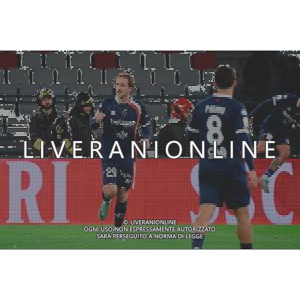 TVEM November 22, 2025 Bari, Italy - SSC Bari vs Frosinone Calcio - Italian Soccer Serie B 2025/2026 - San Nicola Stadium. In the pic: Matthias Verreth of SSC Bari celebrates after scoring a goal ©TVEM Emmanuele Mastrodonato - AGENZIA ALDO LIVERANI SAS