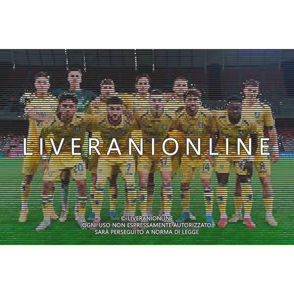 TVEM November 22, 2025 Bari, Italy - SSC Bari vs Frosinone Calcio - Italian Soccer Serie B 2025/2026 - San Nicola Stadium. In the pic: FORMAZIONE Frosinone Calcio team line up -TVEM Emmanuele Mastrodonato - AGENZIA ALDO LIVERANI SAS