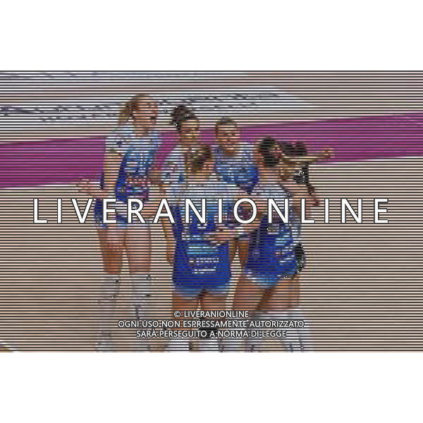 TVAMAR-Serie A1 Tigotà Igor Novara - HR Macerata . Novara - 22 Novembre 2025.Nella foto esultanza di squadra Igor Novara---- FOTO ANDREA MARANGON - AG ALDO LIVERANI SAS