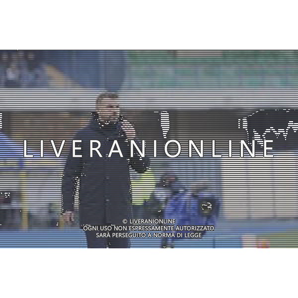 Paolo Zanetti Head Coach of Hellas Verona FC gestures during Hellas Verona FC vs Parma Calcio FC, 12° Serie A Enilive 2025-26 game at Marcantonio Bentegodi stadium in Verona (VR), Italy, on November 23, 2025. (Photo by Davide Casentini) AG ALDO LIVERANI SAS